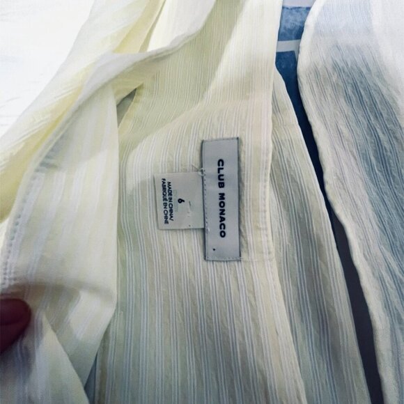 Club Monaco Ivory Tie Waist Trousers & Matching Ruffled String Tie Top - Picture 7 of 8